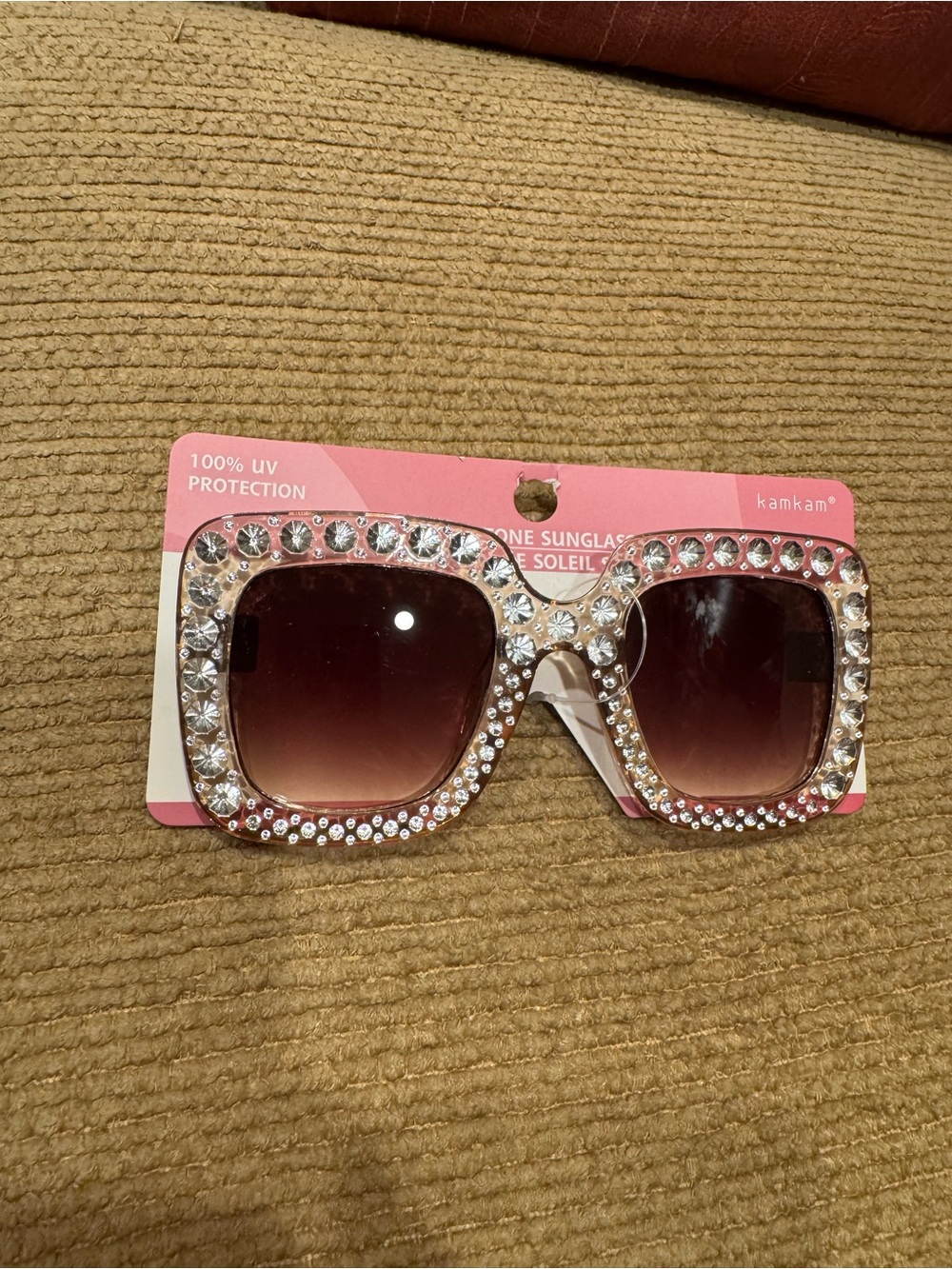 Womens Large Rhinestone Bling Diva Plastic Rectangular Luxury Sunglasses 100%UV